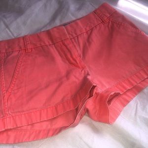 J crew Neon Orange Chino Shorts